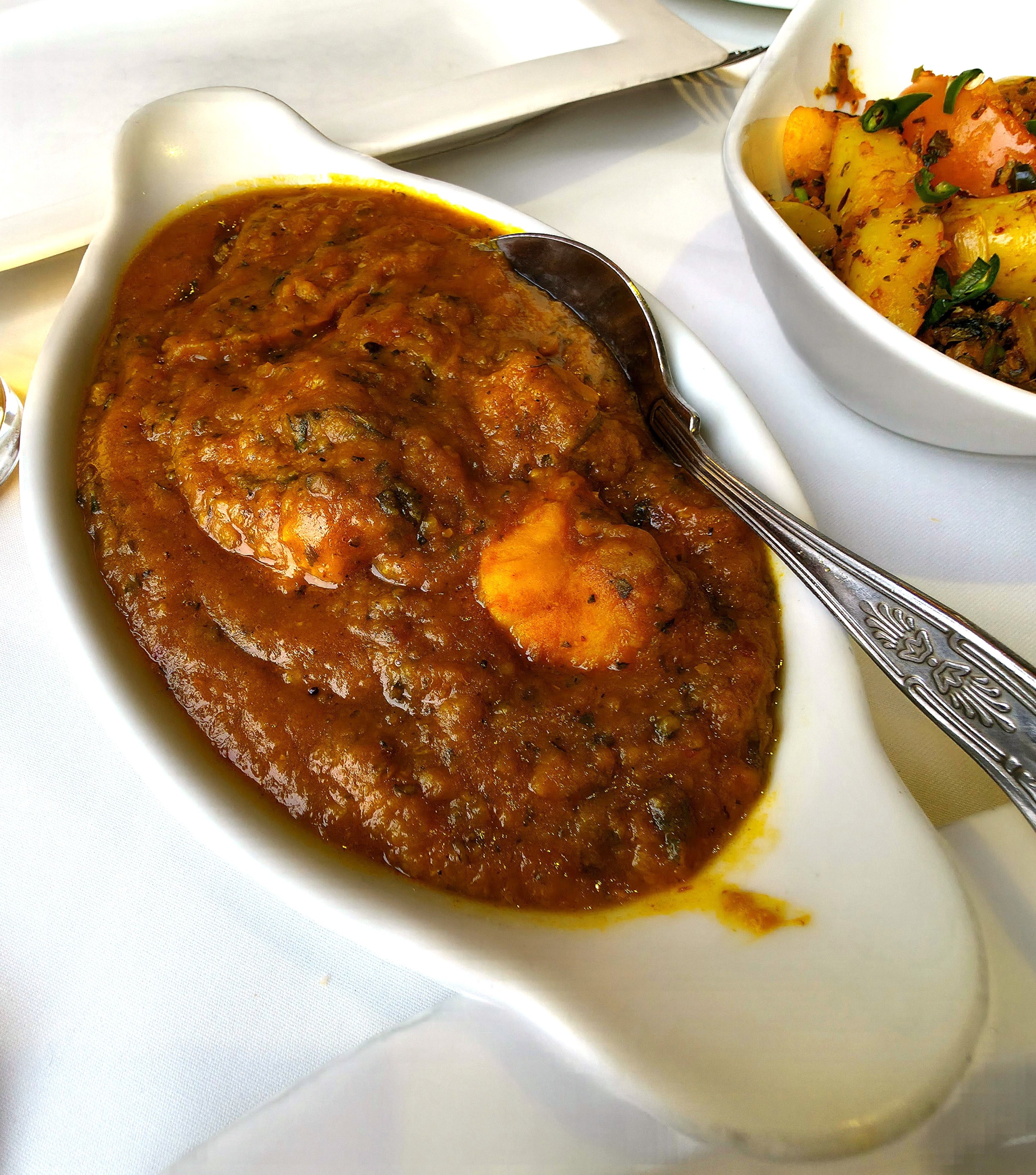 Bombay Bay Chicken Massaman Curry, Indian Cuisine food in Southsea Marina.