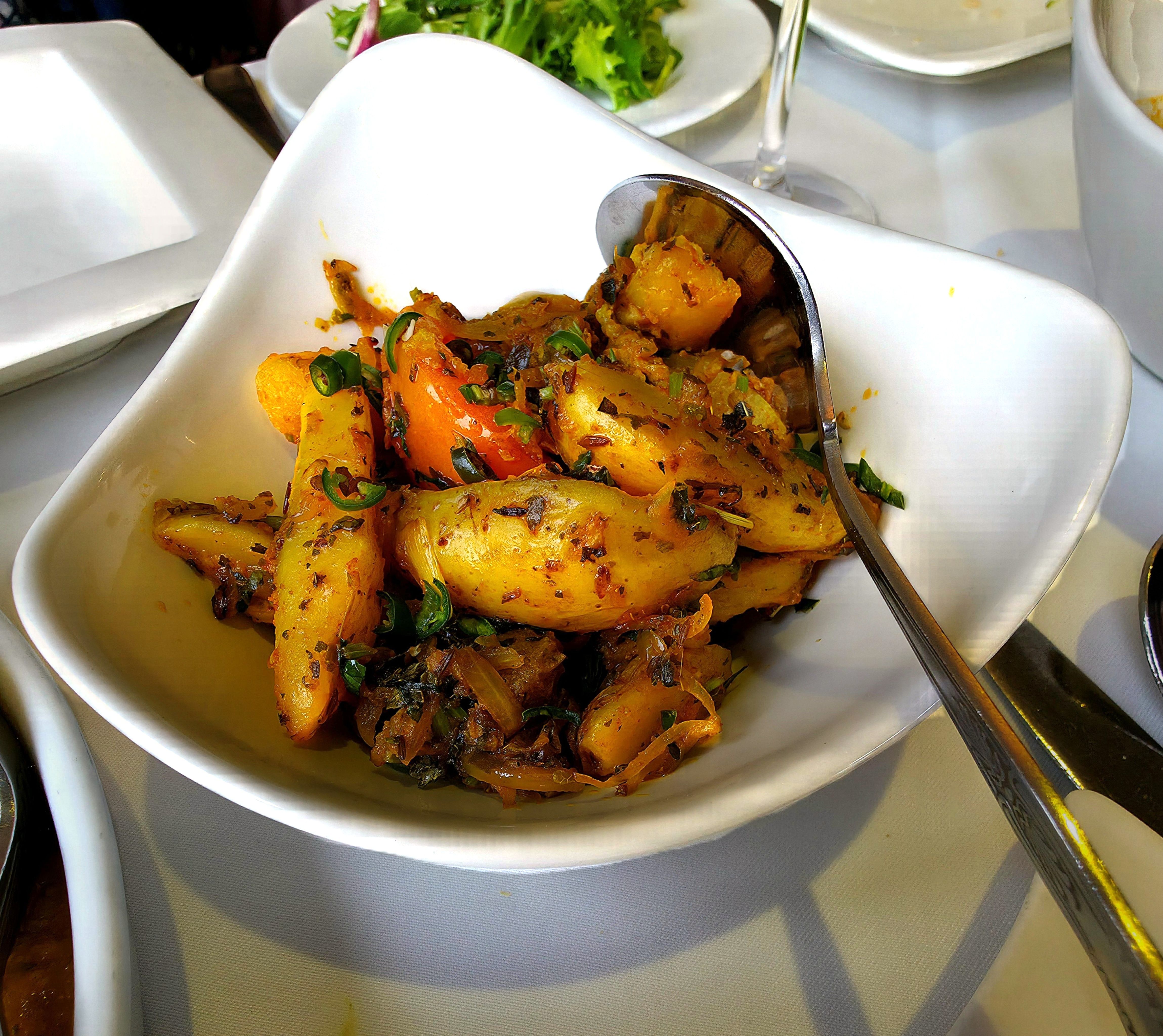Bombay Bay Potatoes, Indian Cuisine food in Southsea Marina.