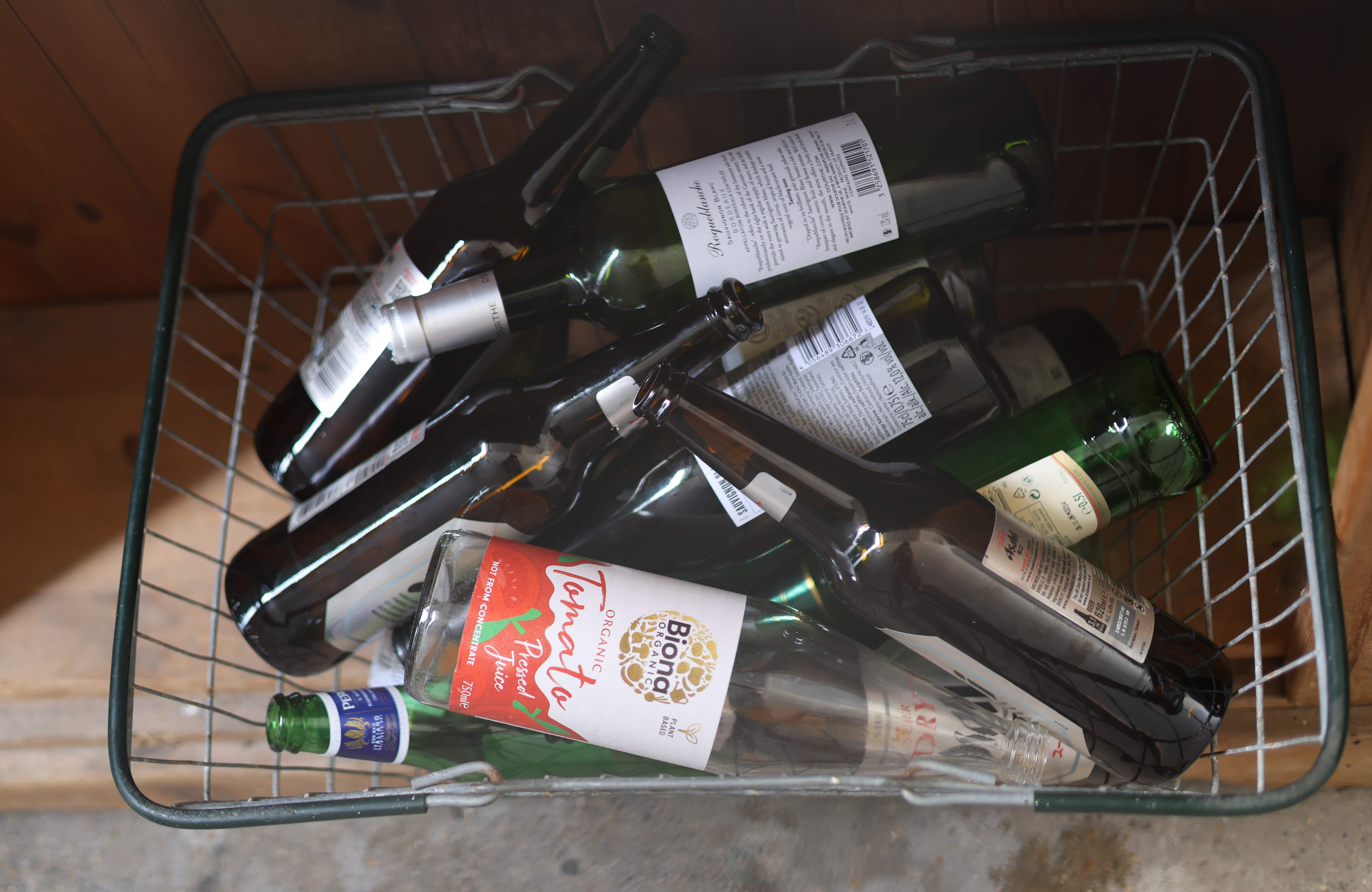 Photo of an old Glass Bottles ready to be recycled into something new. Photo taken in May 2026 by Baldi, A.K.A Amonn AL-Mahrouq