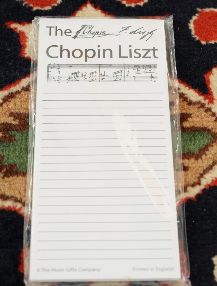 Photo of Birthday Chopin Liszt given to Baldi, A.K.A Amonn AL-Mahrouq in 2026. Photo taken in February 2026 by Baldi