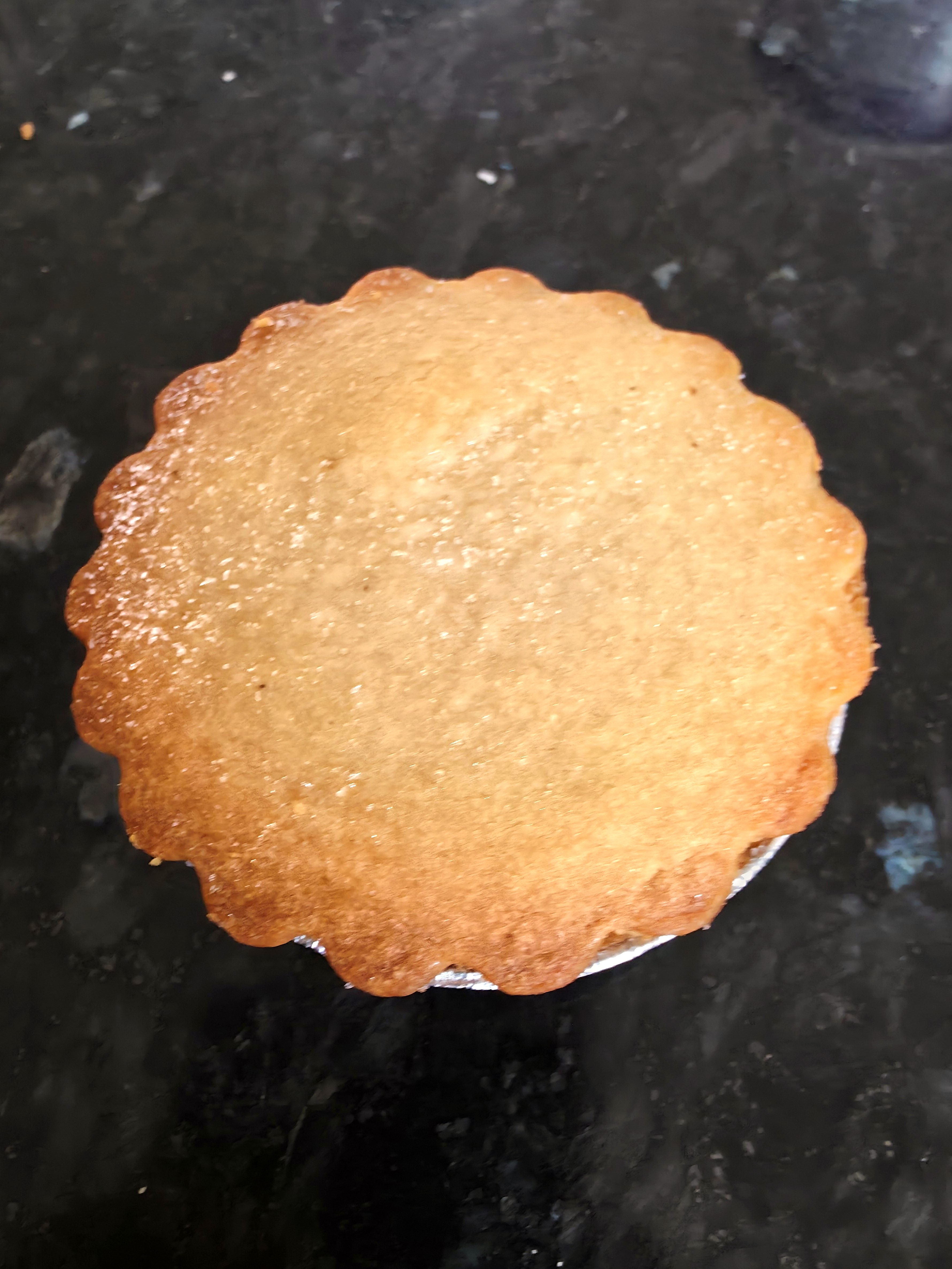 A photo of an early Mince Pie enjoyed by Baldi, A.K.A Amonn AL-Mahrouq in October 2025.