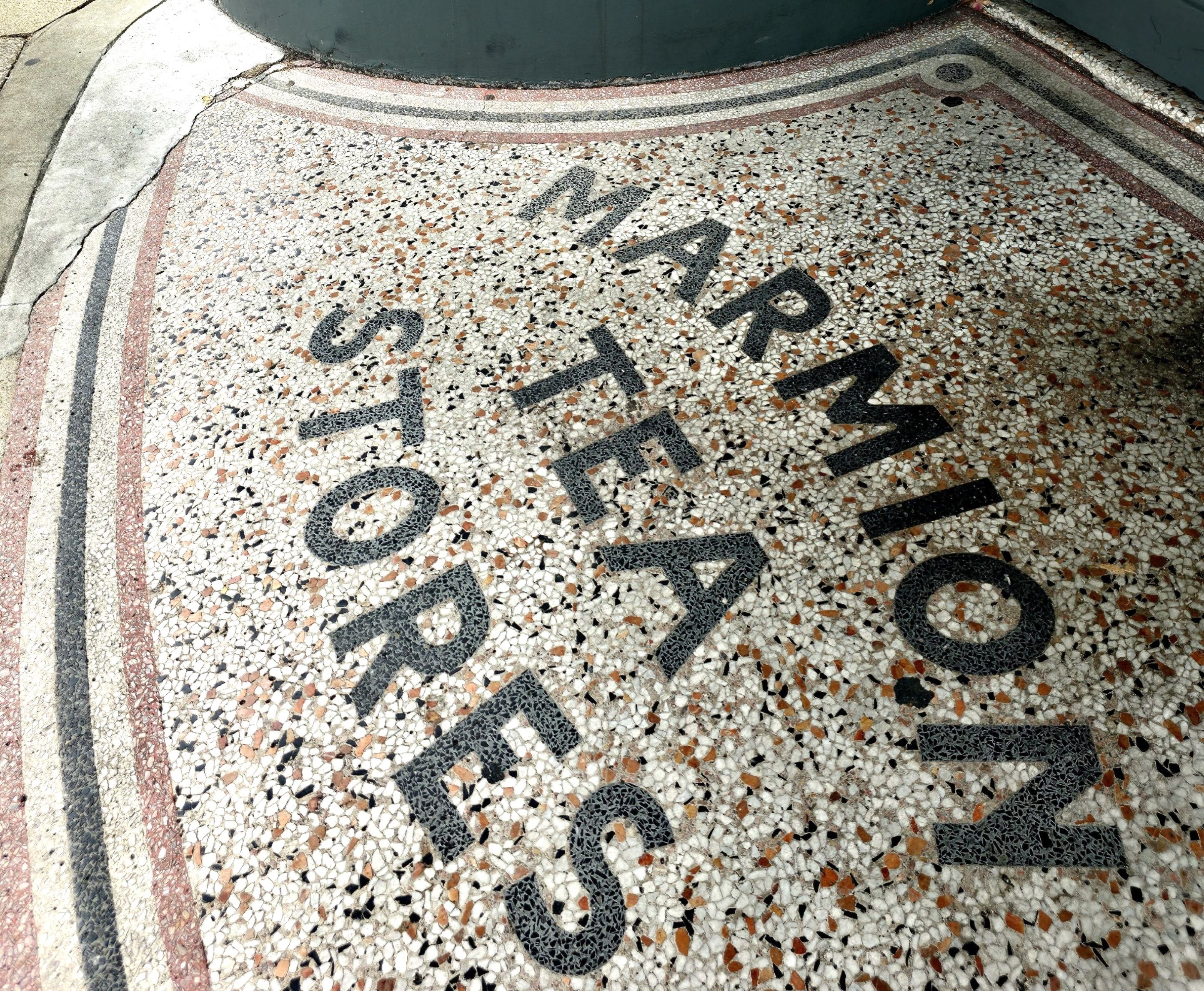 A photo of the original Marmion Tea Stores Logo, Southsea, Hampshire, United Kingdom taken in late October 2025.