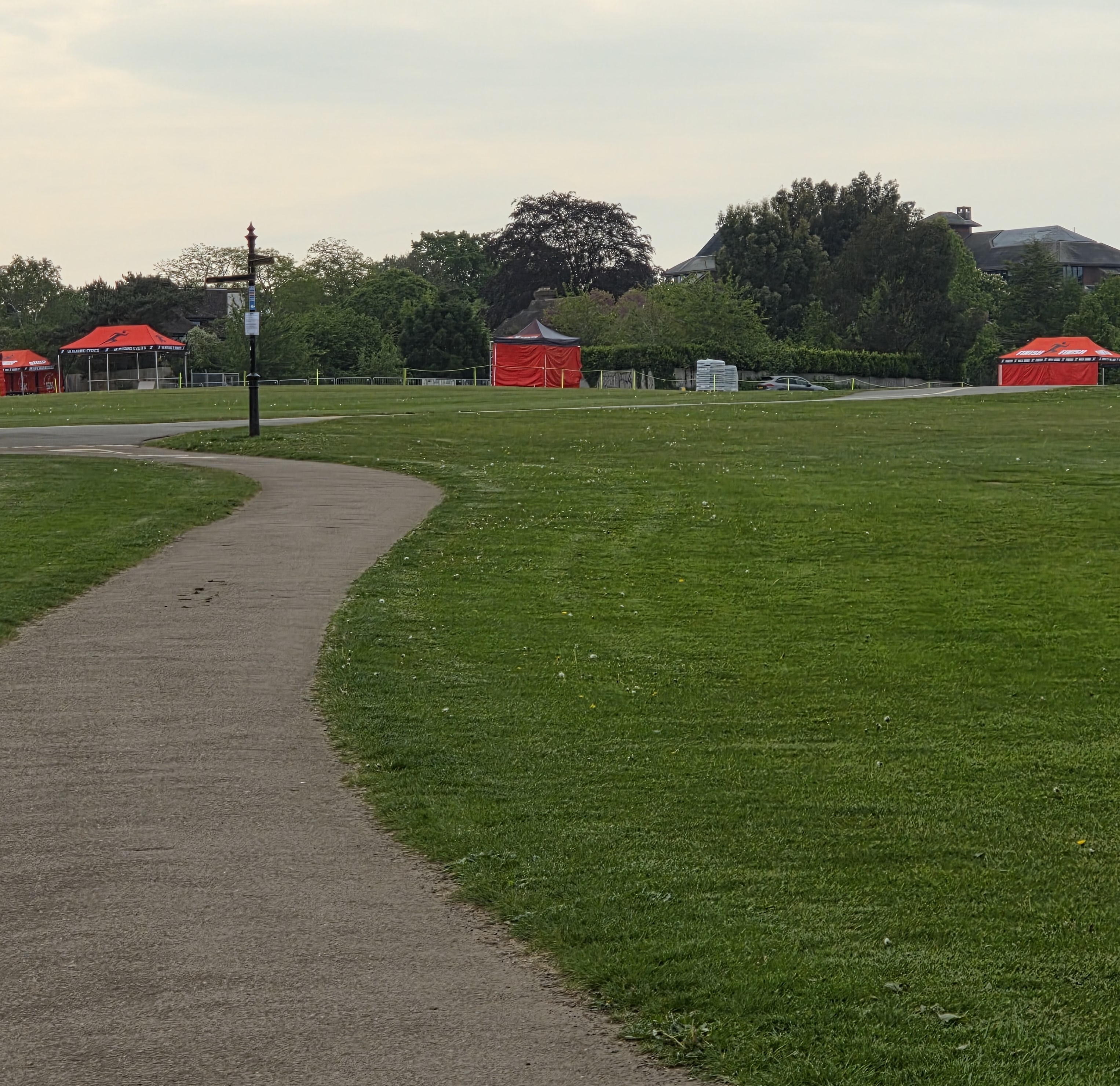 Photo of a path leading to a signpost asking which way now,  Baldi?