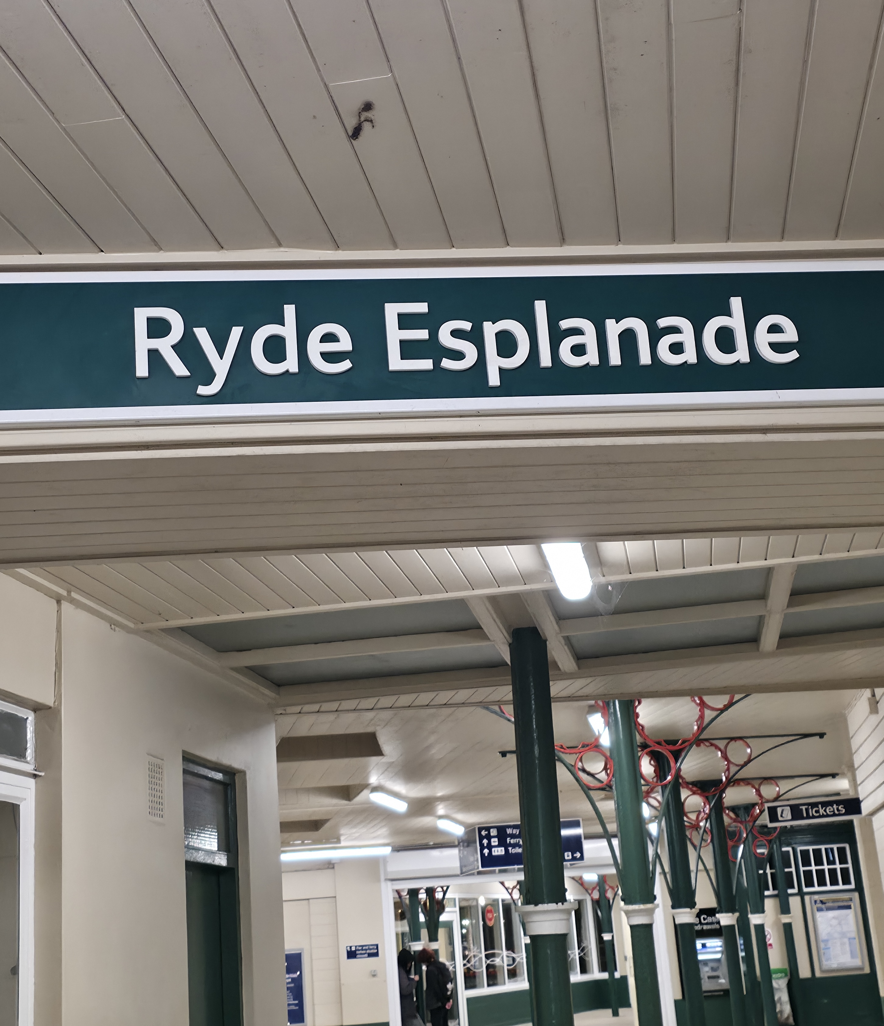 A photo a sign marking Ryde Esplanade on The Isle of Wight, United Kingdom in April 2026, taken by Baldi, A.K.A Amonn AL-Mahrouq.