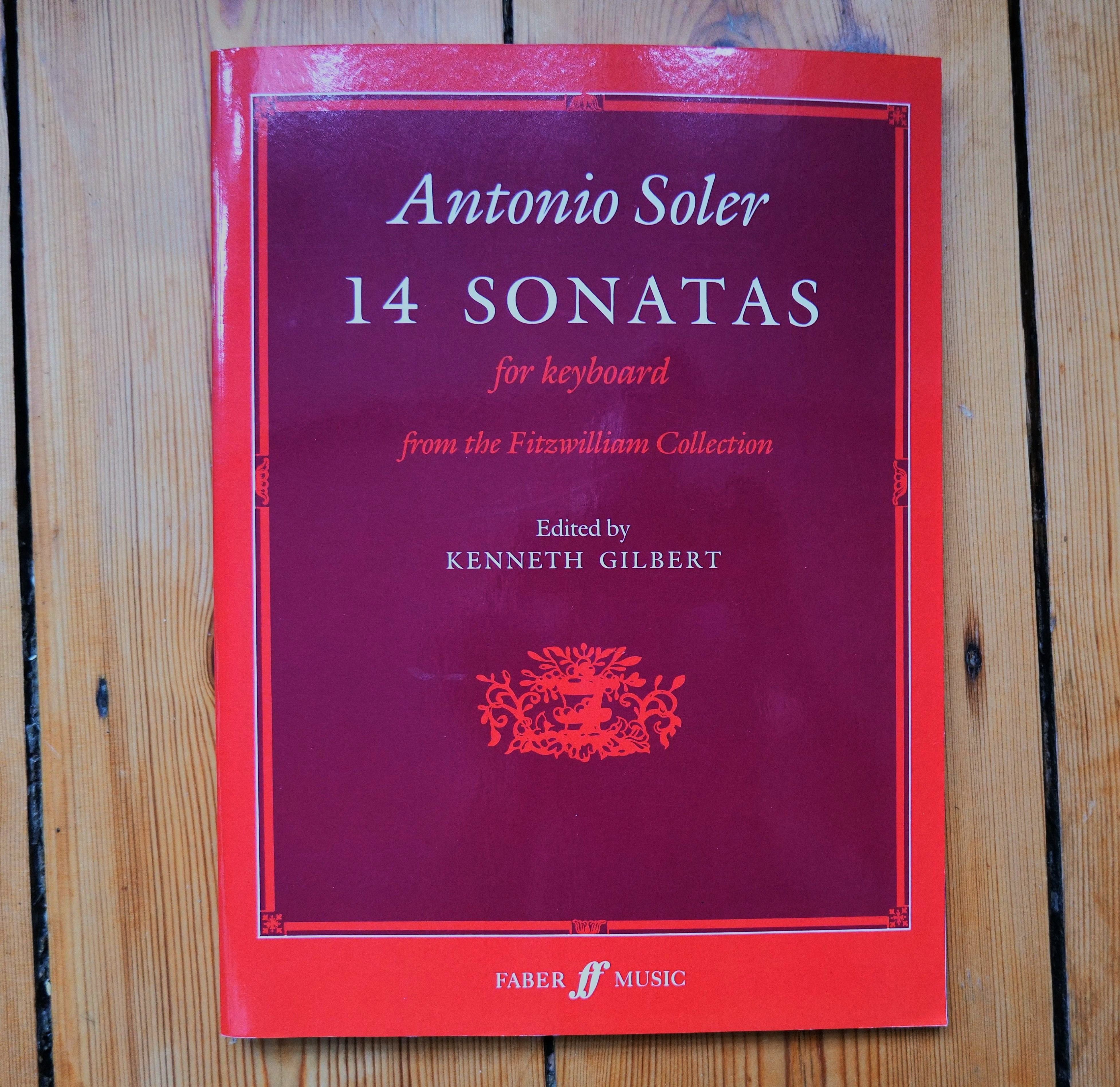 Photo of the cover of 14 keyboard Sonatas by Soler for Solo Piano. Photo taken in February 2026 by Baldi, A.K.A Amonn AL-Mahrouq